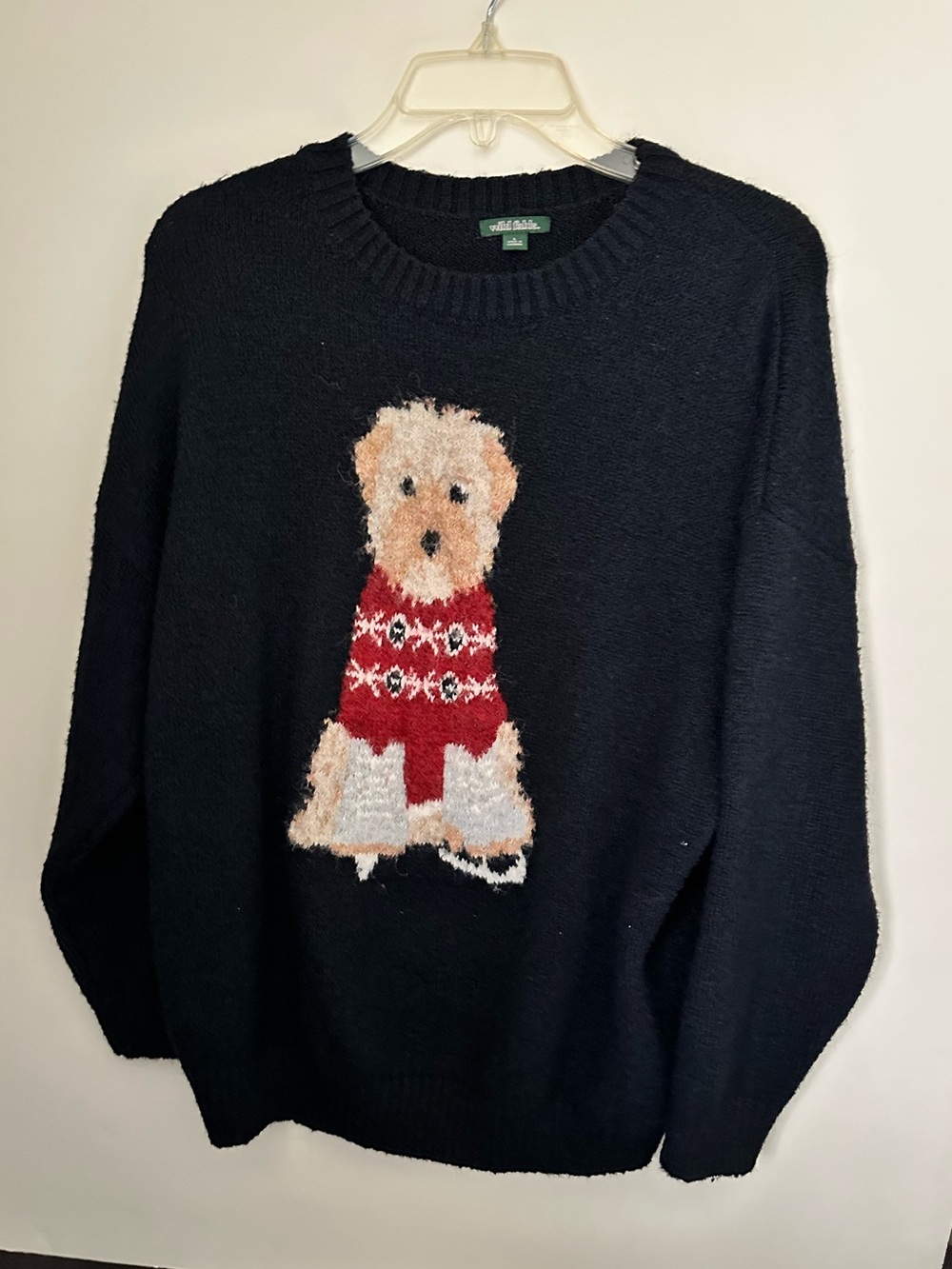 Wild Fable Heritage Festive Dog Ice Skates
Novelty Wool Blend Cozy Sweater~L